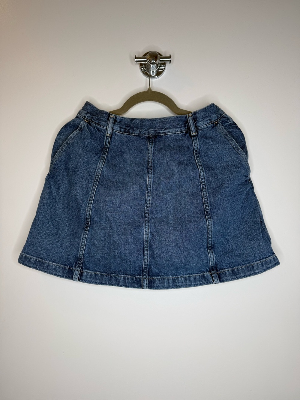 Polo Ralph Lauren Denim Mini Skater Skirt Sz 4 Y2K Americana Preppy 2000s Jeans